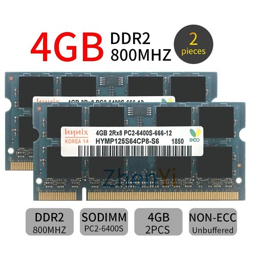 Laptop 16gb 8gb pc2 - 4g, pc2-6400